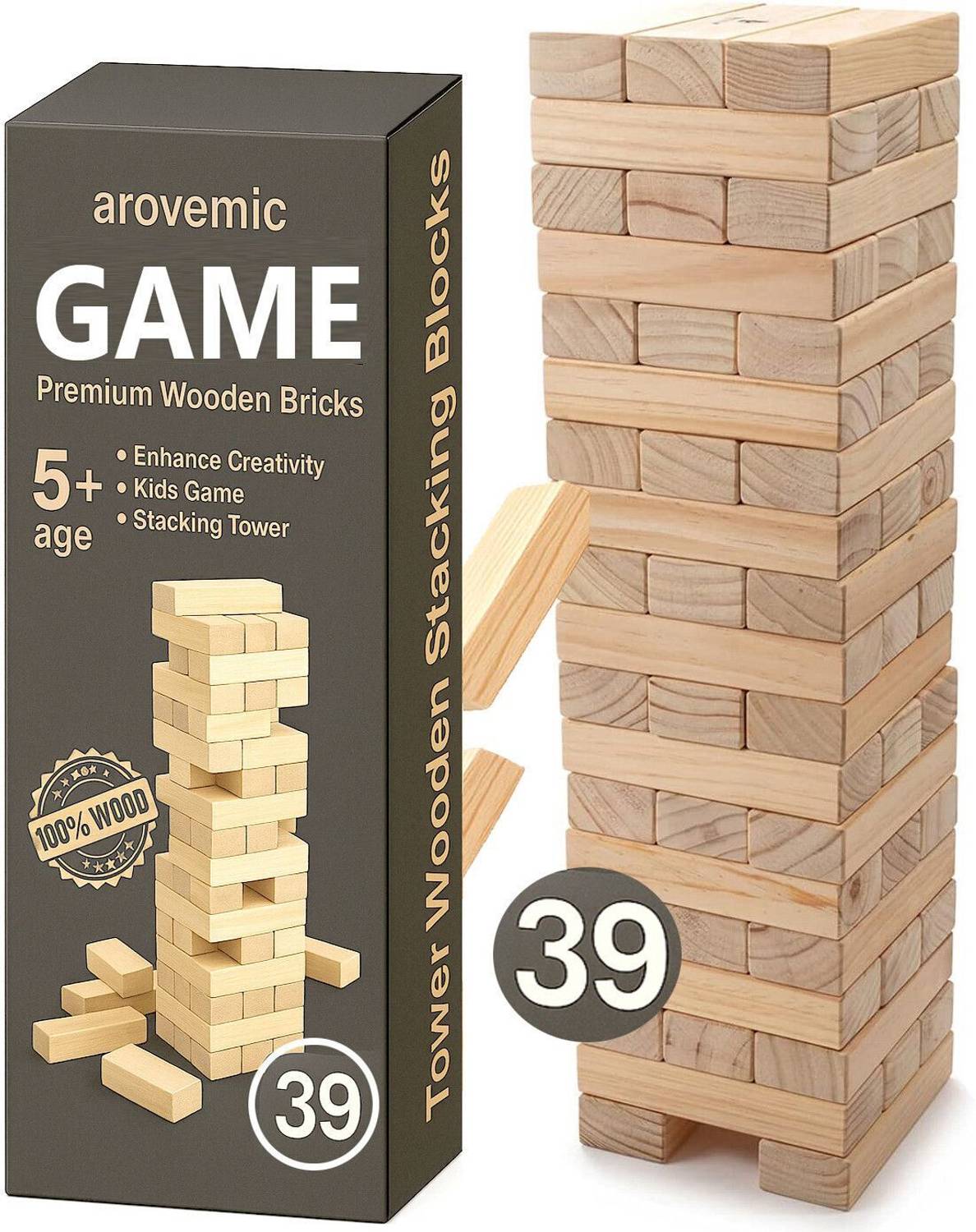 arovemic Stacking Wooden Puzzle Game – Tumbling Block Fun for Parties -  Stacking Wooden Puzzle Game – Tumbling Block Fun for Parties . Buy Shinchan  toys in India. shop for arovemic products