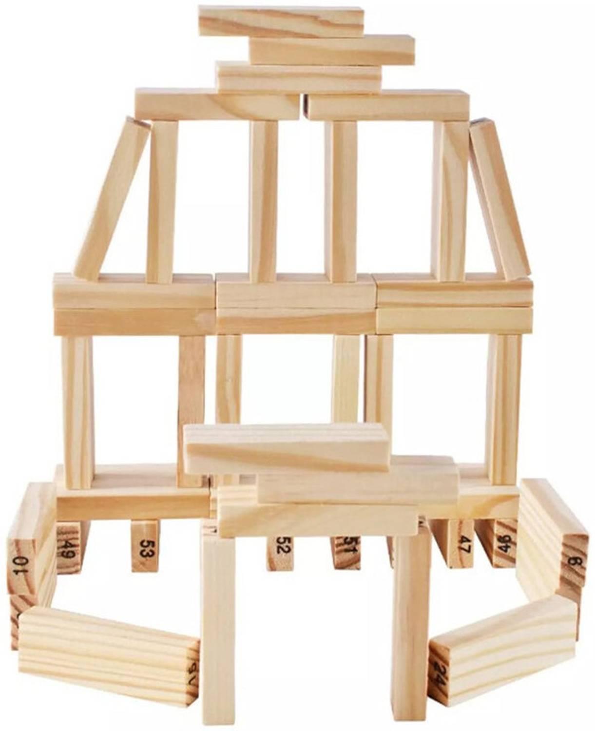 Dorytoys Classic Timber Tower Wood Block Stacking Game - Image 5