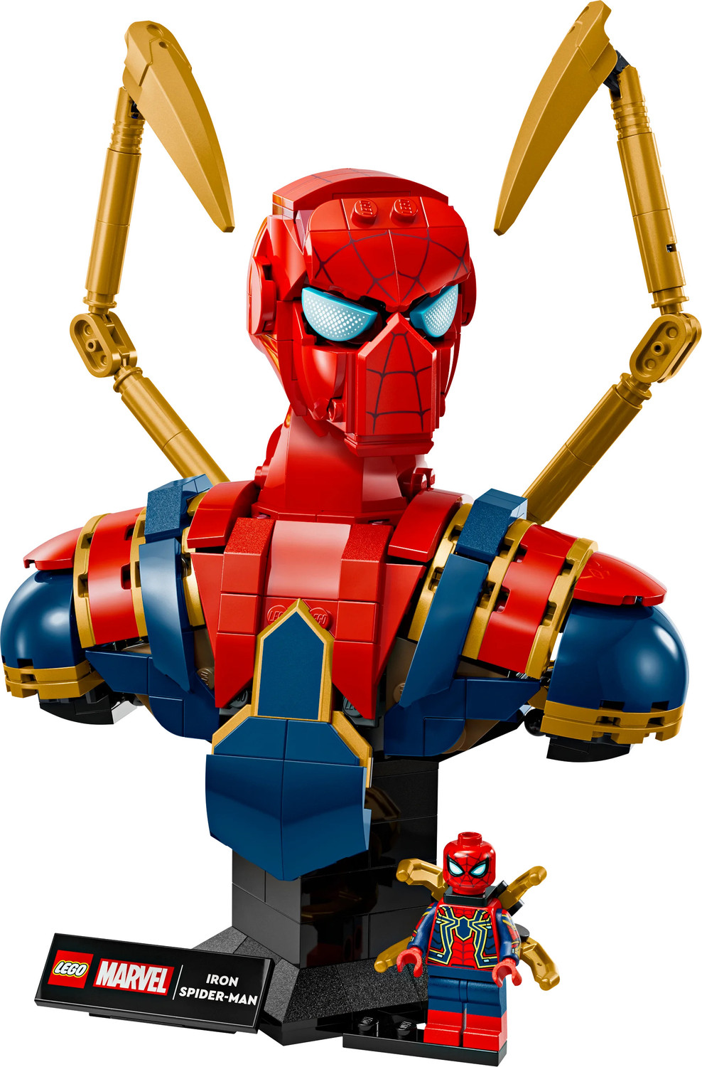 Image of LEGO Marvel Iron Spider-Man Bust Collectible Adult Building Set 76326