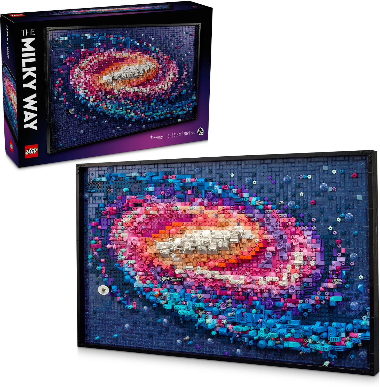 Image of LEGO Art The Milky Way Galaxy Wall Art Set 31212 ( 3091 Pieces)