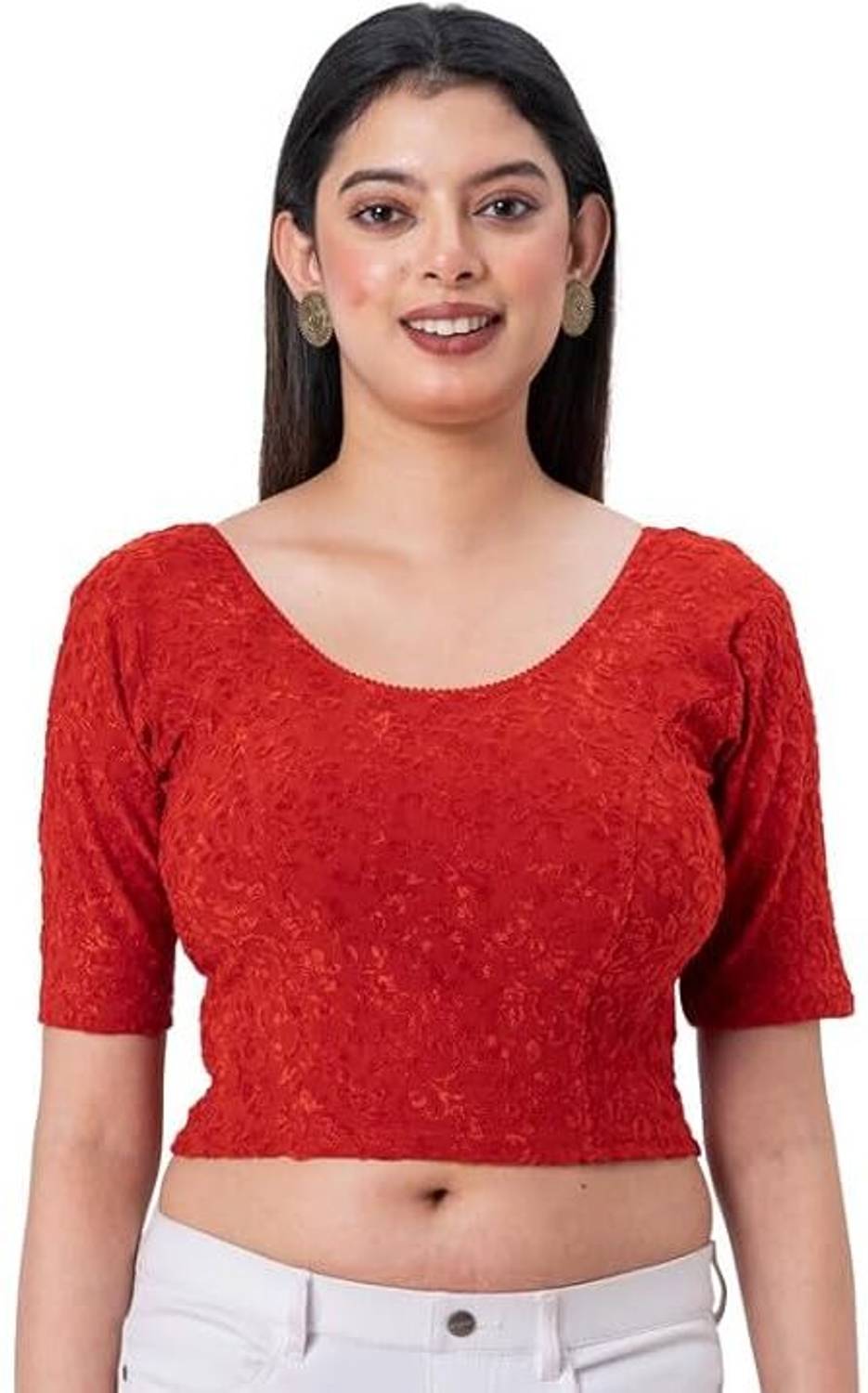 100LUCK Round Neck Women Blouse