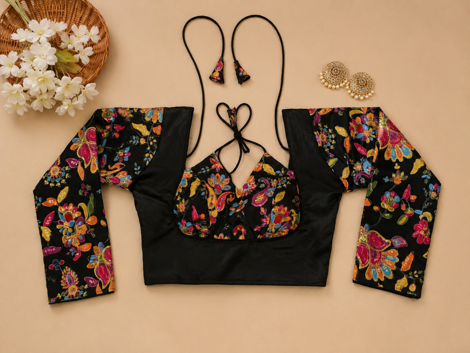 Image of DANCING THREADS THE CHOREOGRAPHY OF CLOTH Halter Neck Women Blouse