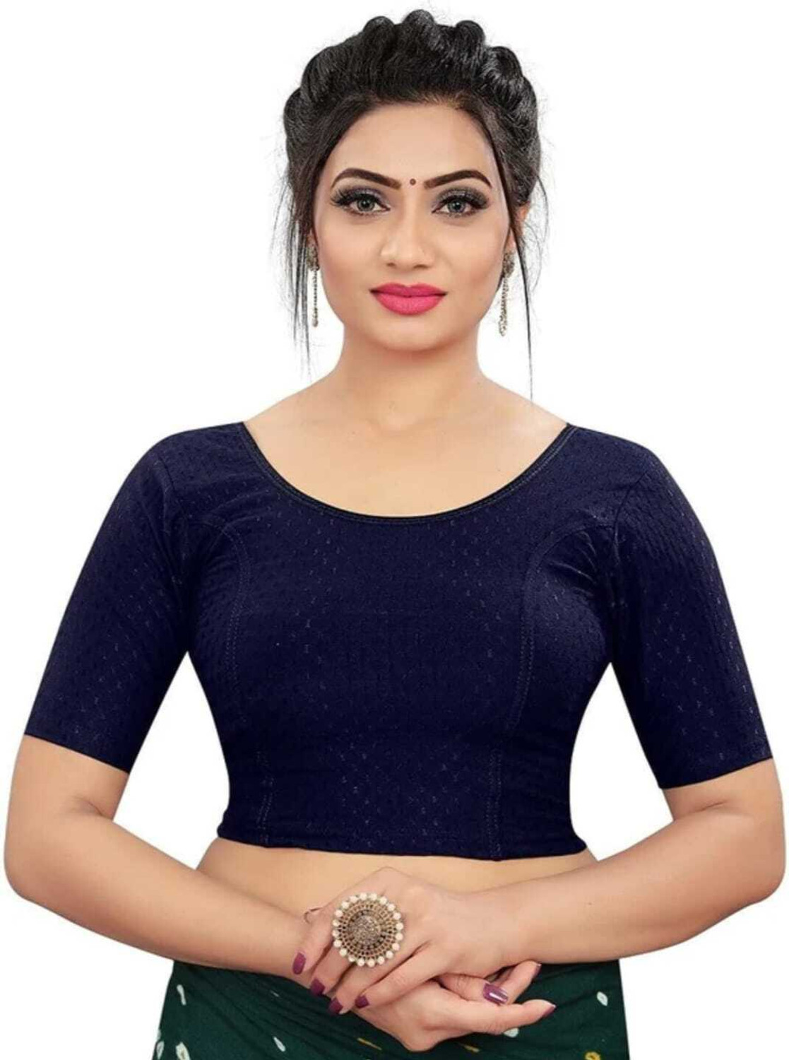 Image of PRIYANKA TEXTILES Round Neck Women Blouse