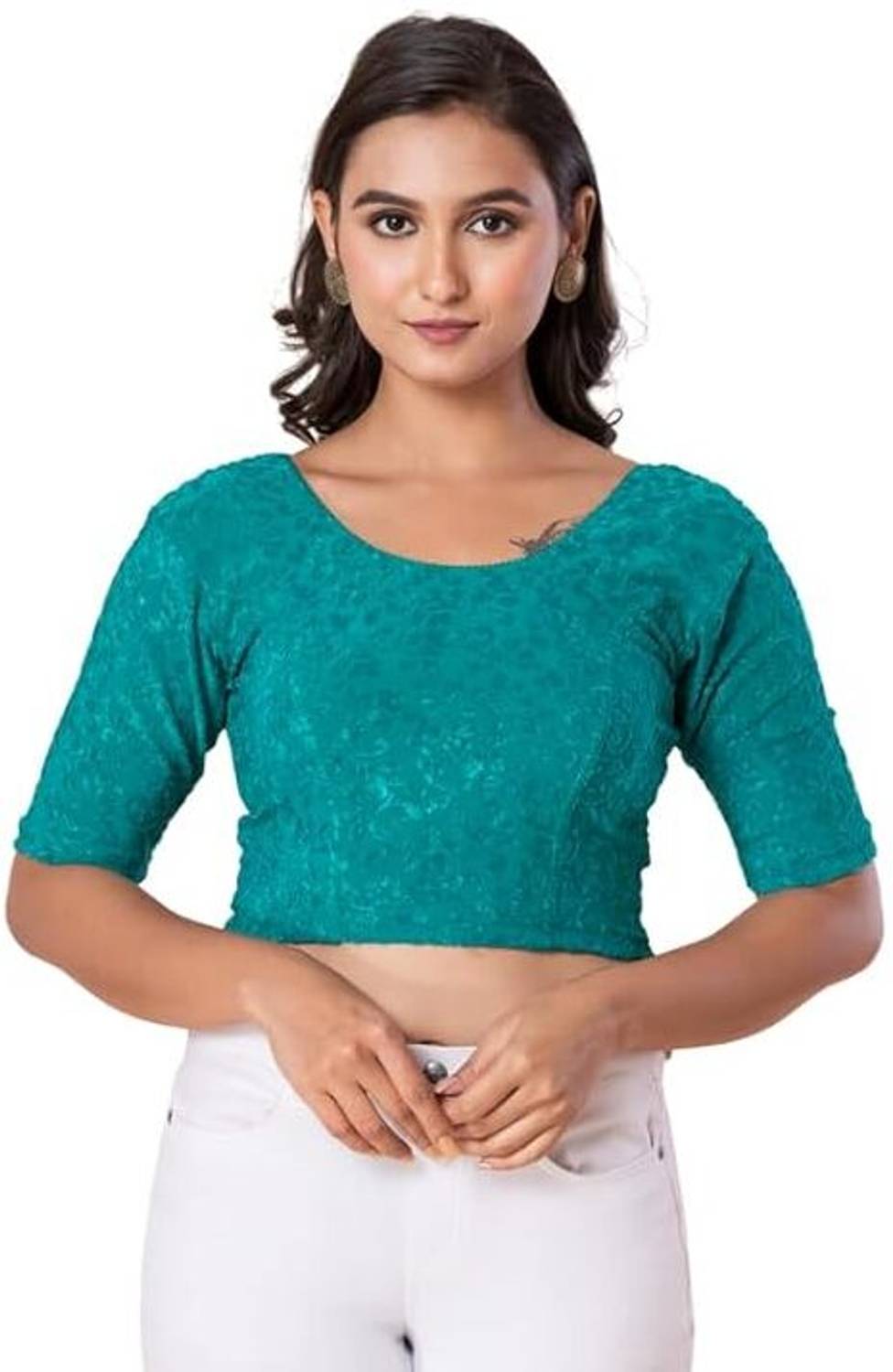 100LUCK Round Neck Women Blouse
