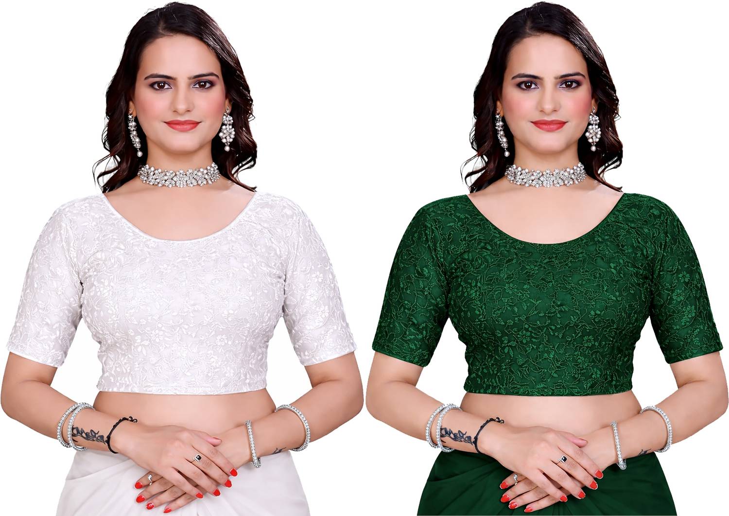 100LUCK Round Neck Women Blouse