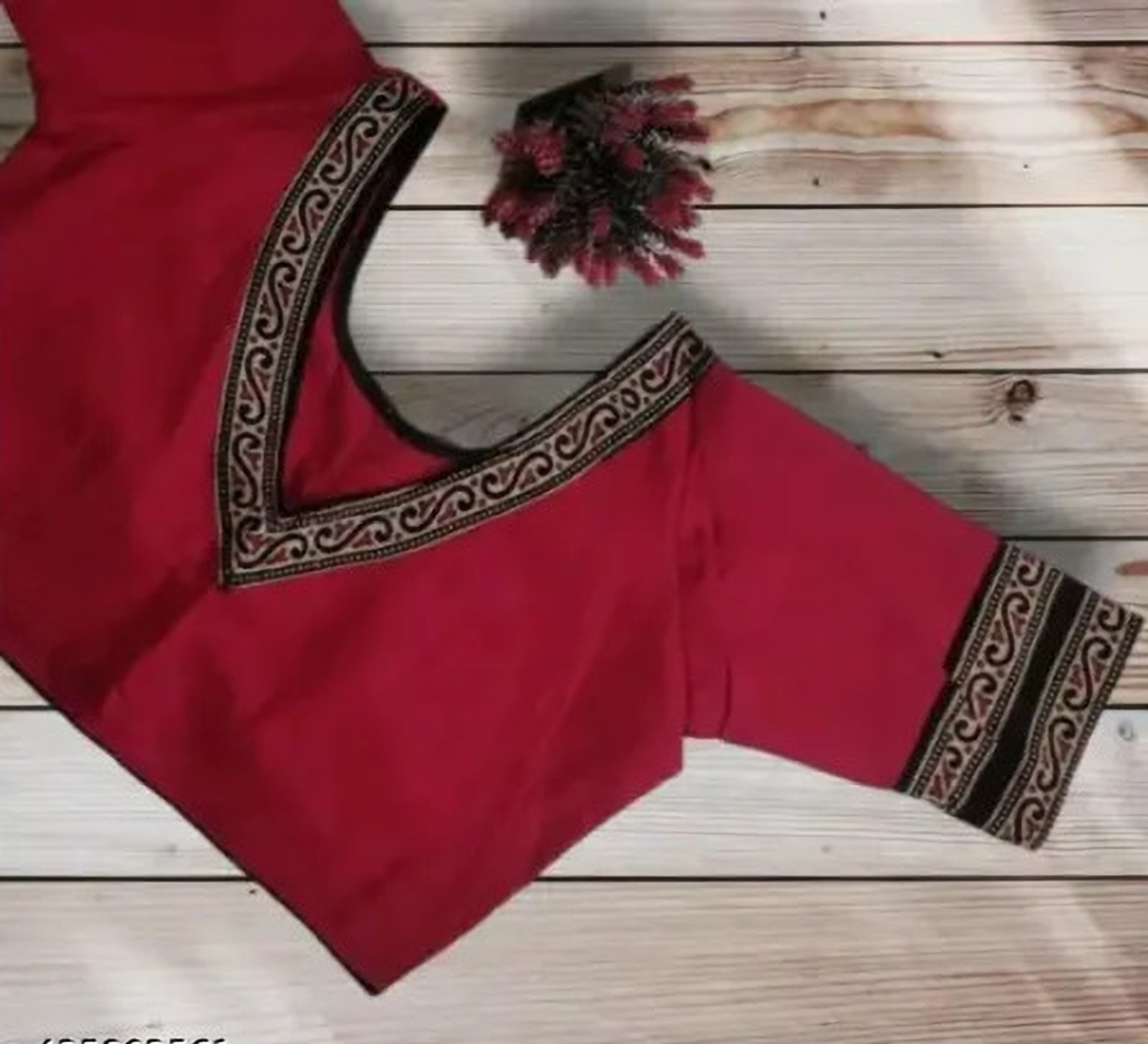 Image of Payel Handicrafts U-Neck Women Blouse