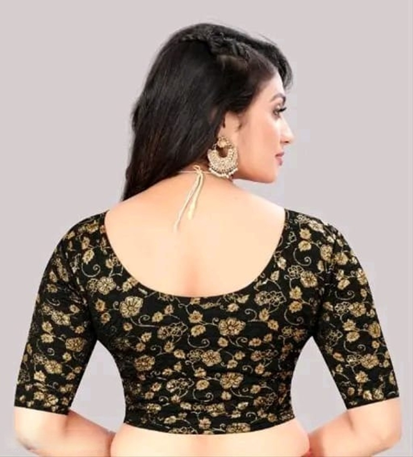 Image of LAMBODAR TEXTILES Round Neck Women Blouse