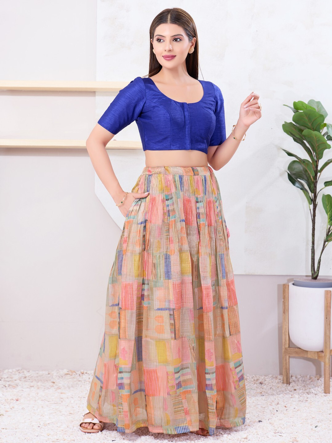 Image of Vamas-The Designer Blouses U-Neck Women Blouse