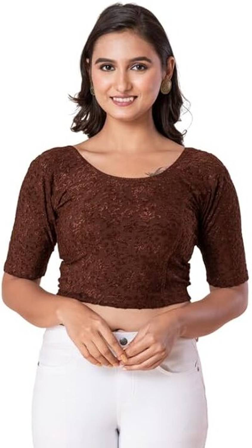 100LUCK Round Neck Women Blouse