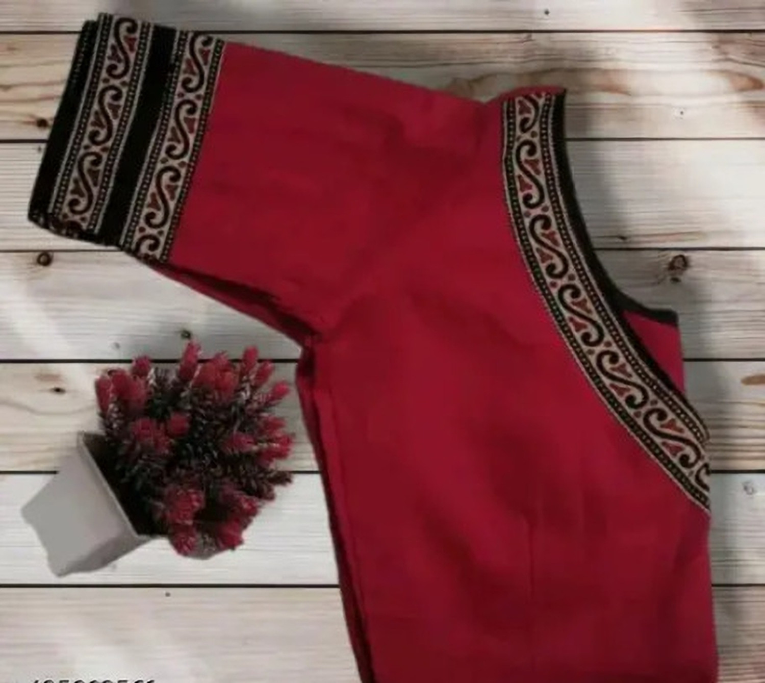 Image of Payel Handicrafts U-Neck Women Blouse