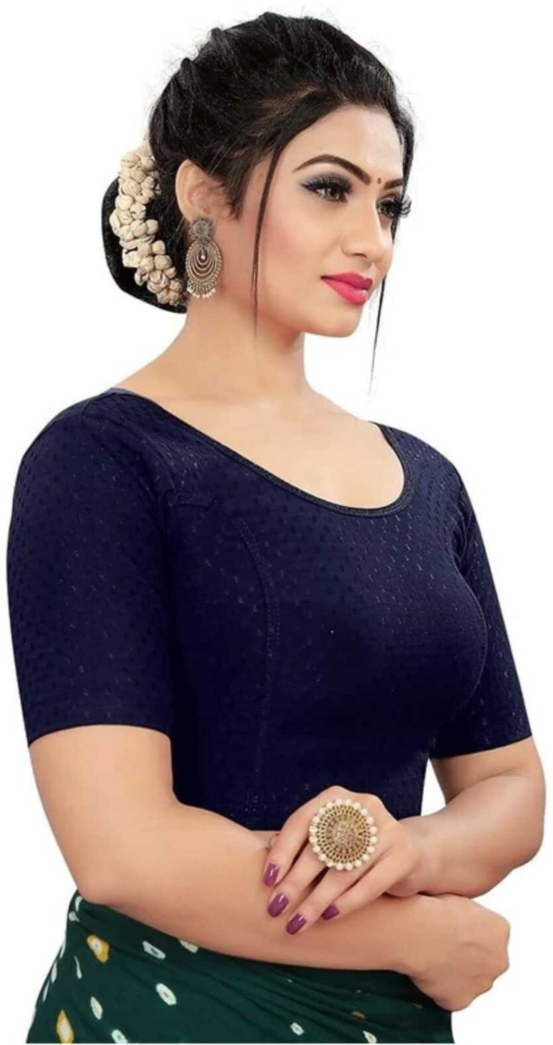 Image of PRIYANKA TEXTILES Round Neck Women Blouse