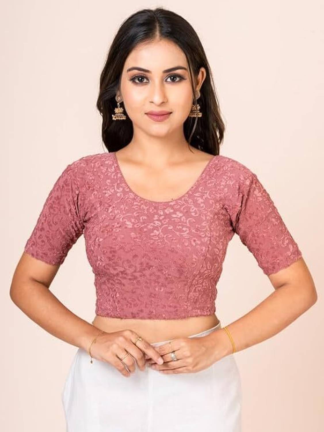 100LUCK Round Neck Women Blouse