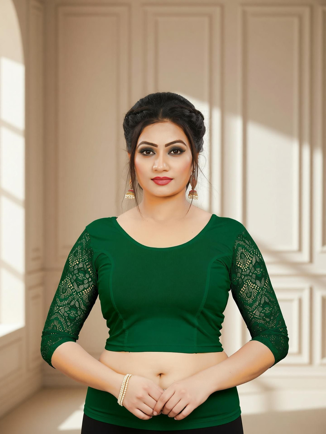 Image of LYNETH Round Neck Women Blouse