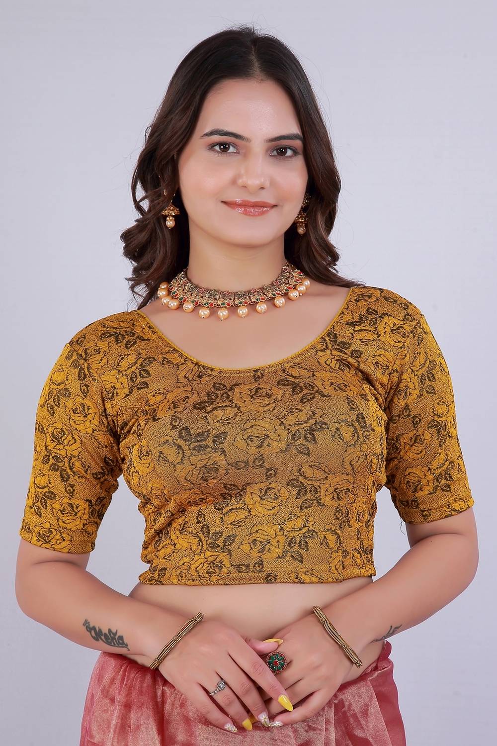 Lady Bloom Round Neck Women Blouse