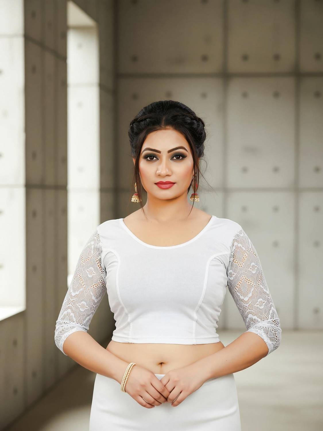 Image of LYNETH Round Neck Women Blouse
