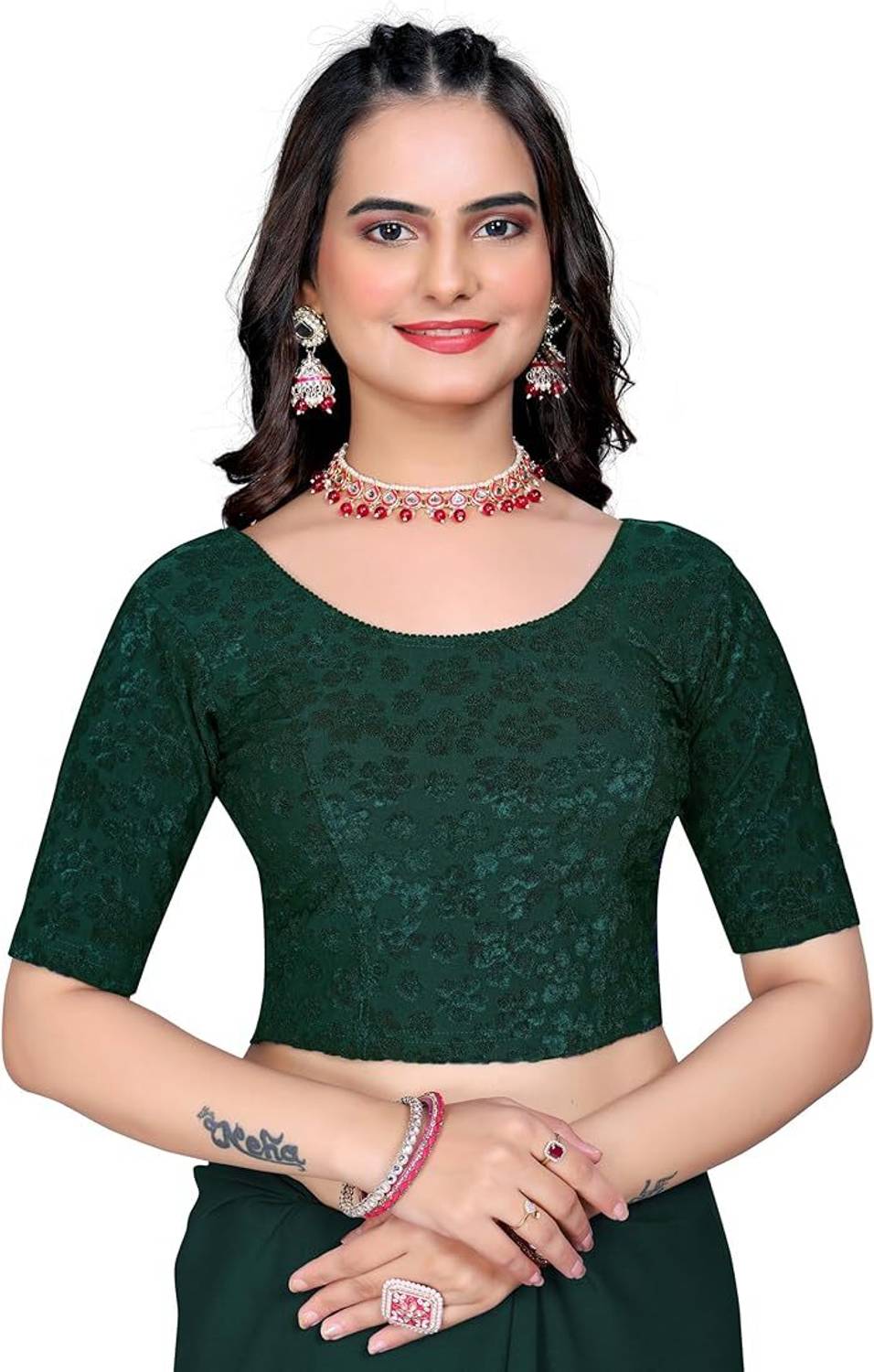 BADGERW INSOME Round Neck Women Blouse