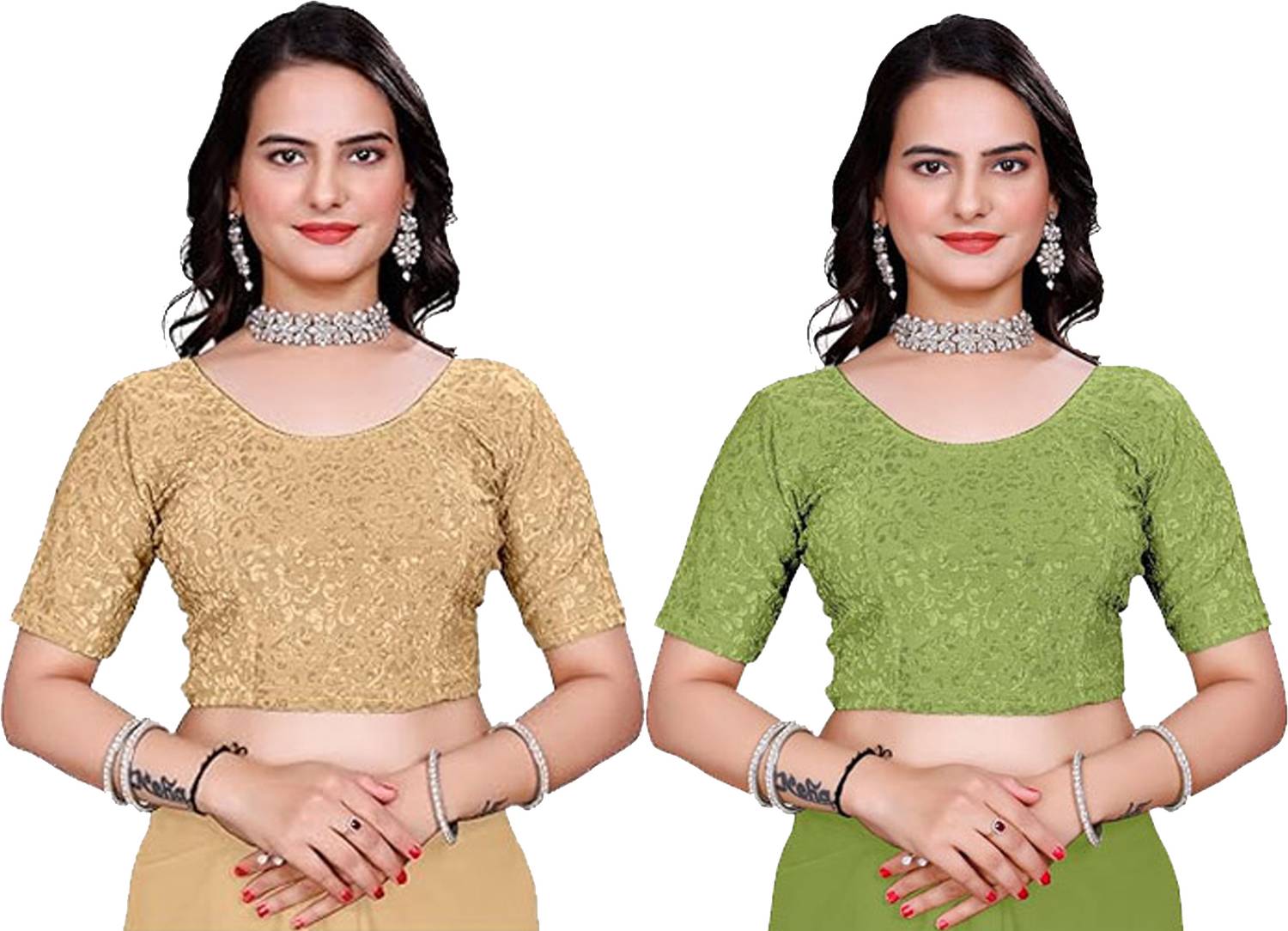 100LUCK Round Neck Women Blouse