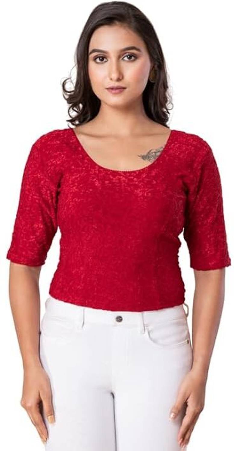 100LUCK Round Neck Women Blouse