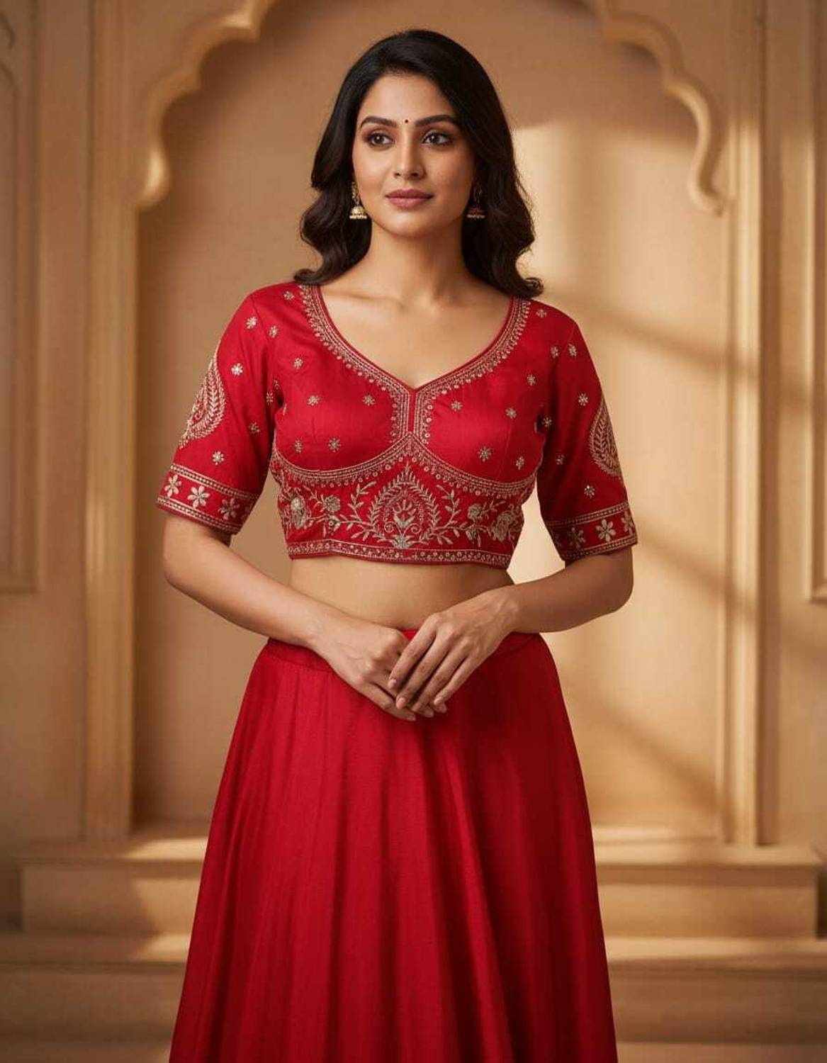 AARTI PRINTS V-Neck Women Blouse