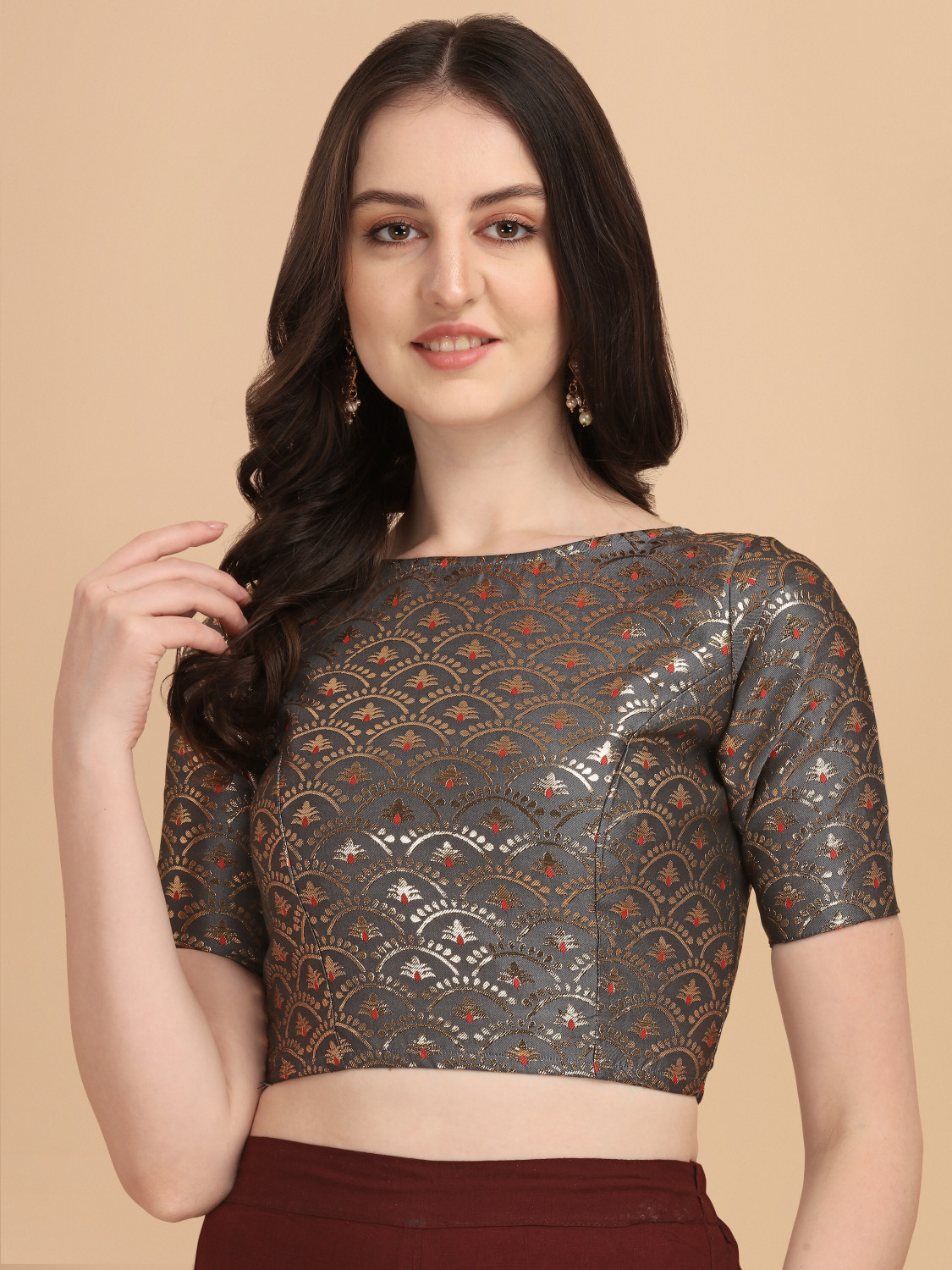 Image of Oomph! Boat Neck Women Blouse