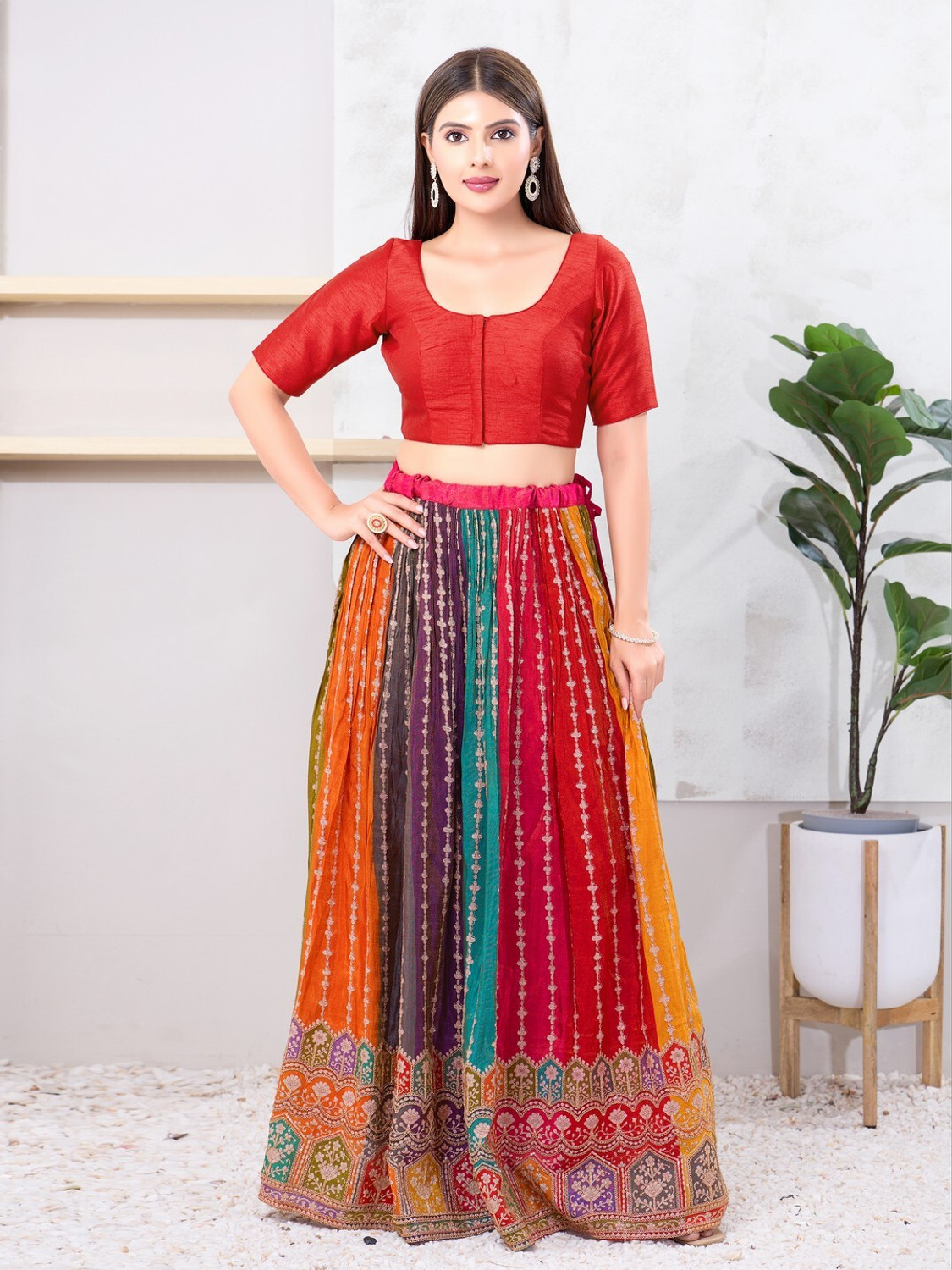Image of Vamas-The Designer Blouses U-Neck Women Blouse