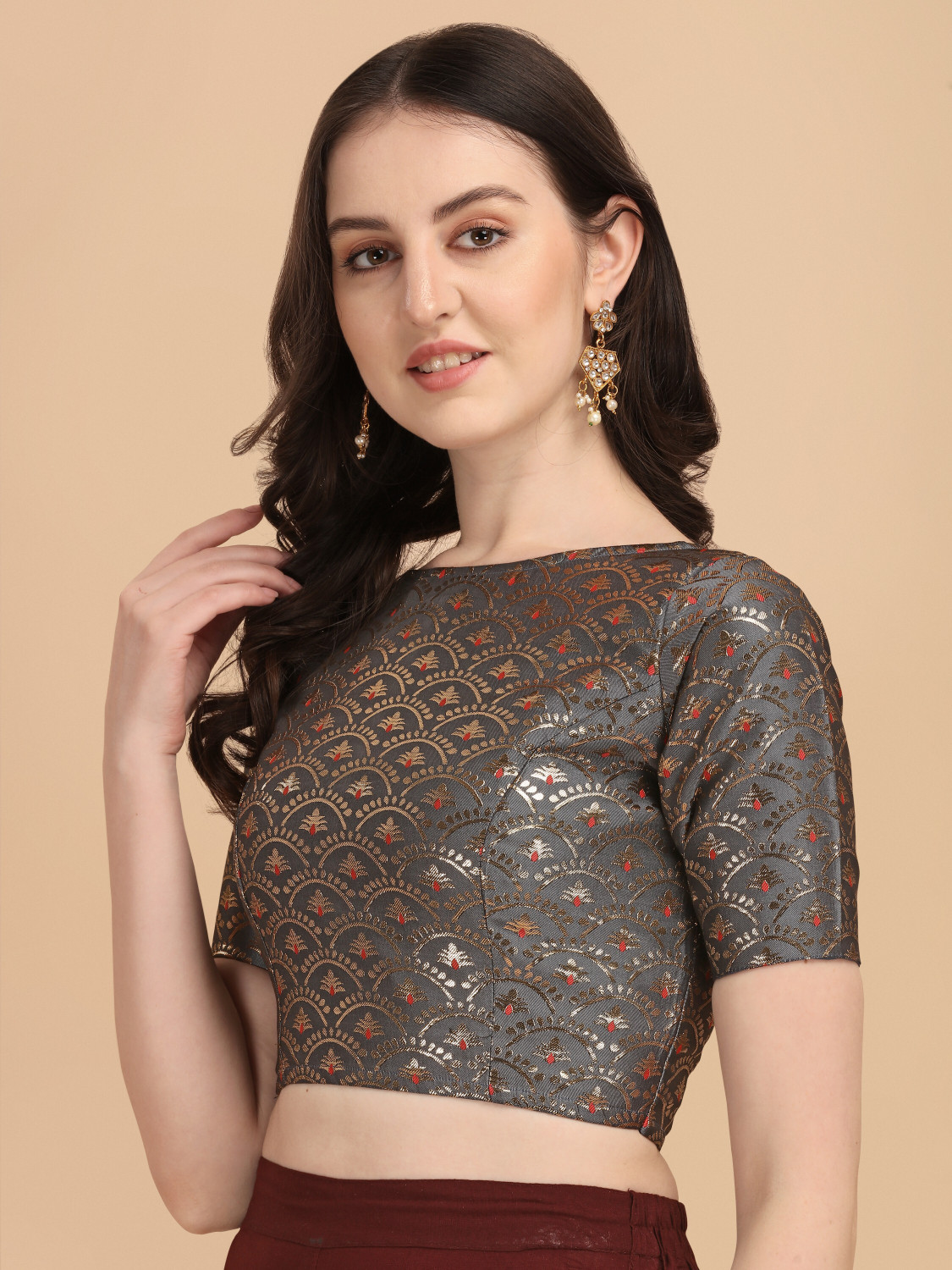 Image of Oomph! Boat Neck Women Blouse