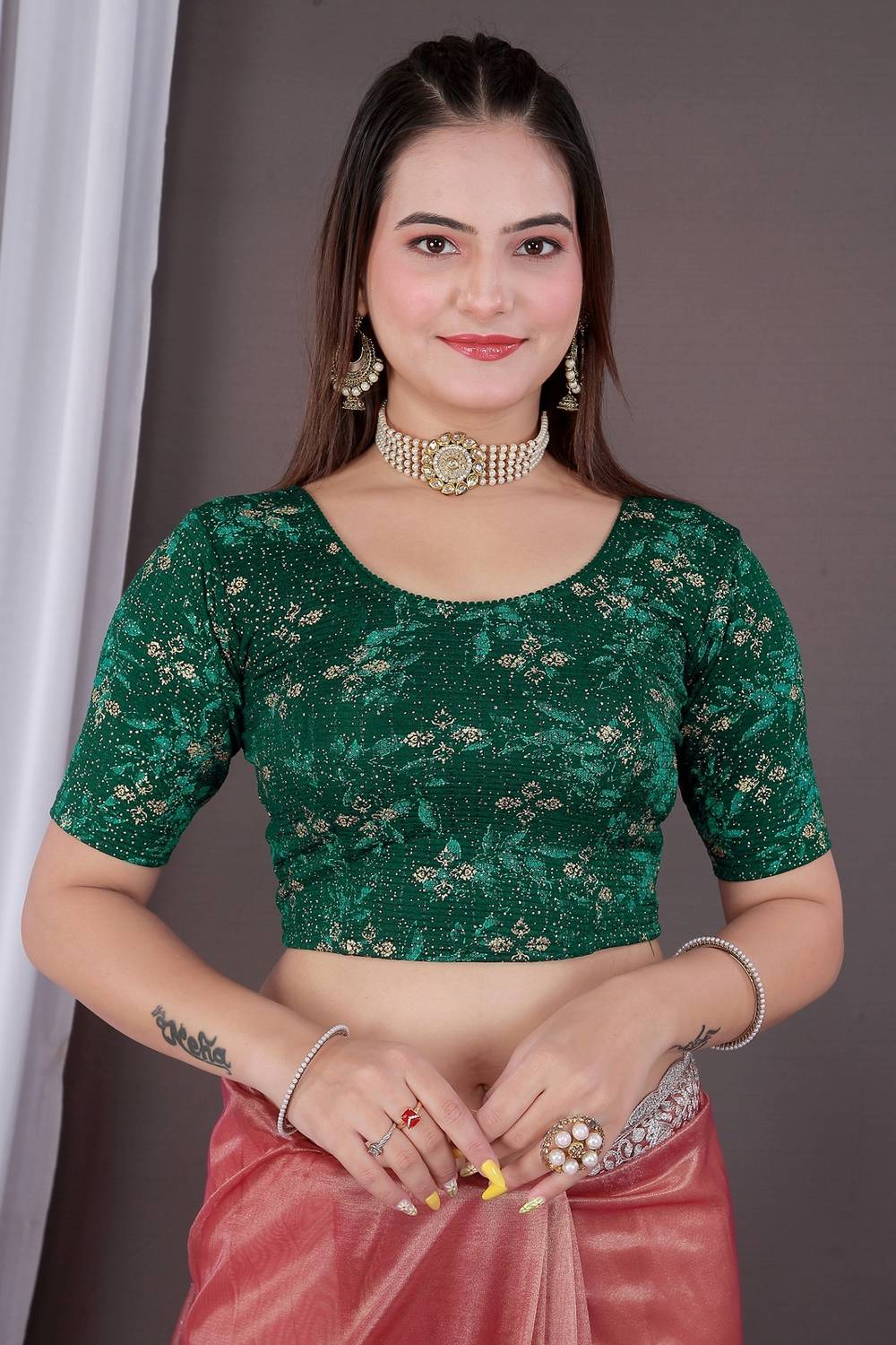 Lady Bloom Round Neck Women Blouse