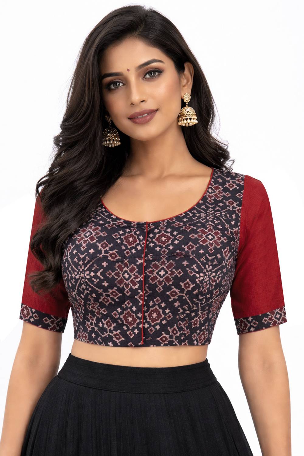 Rene Fashion Neck Women Blouse - Buy Rene Fashion Neck Women