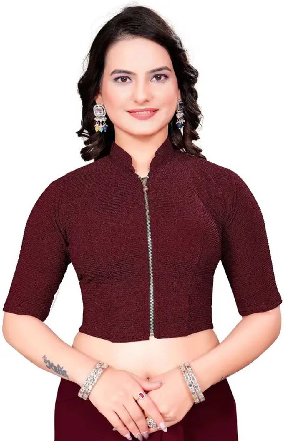 aayansh creations Fashion Neck Women Blouse