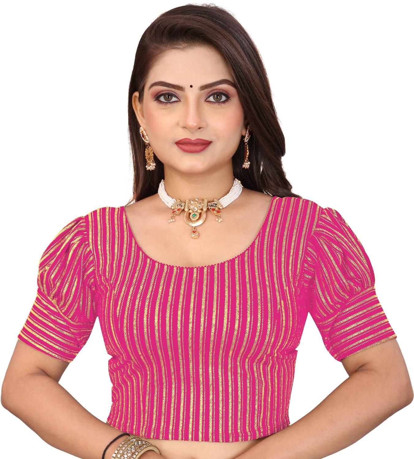 Atibha Fashion Round Neck Women Blouse