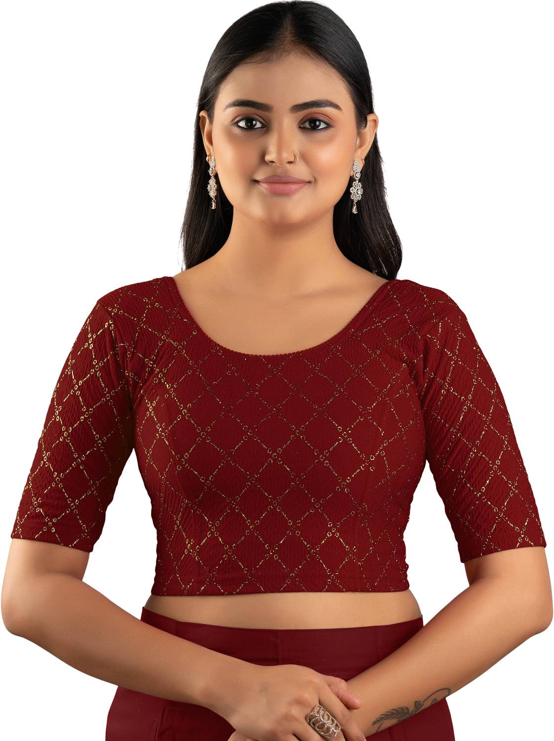 Atibha Fashion Round Neck Women Blouse