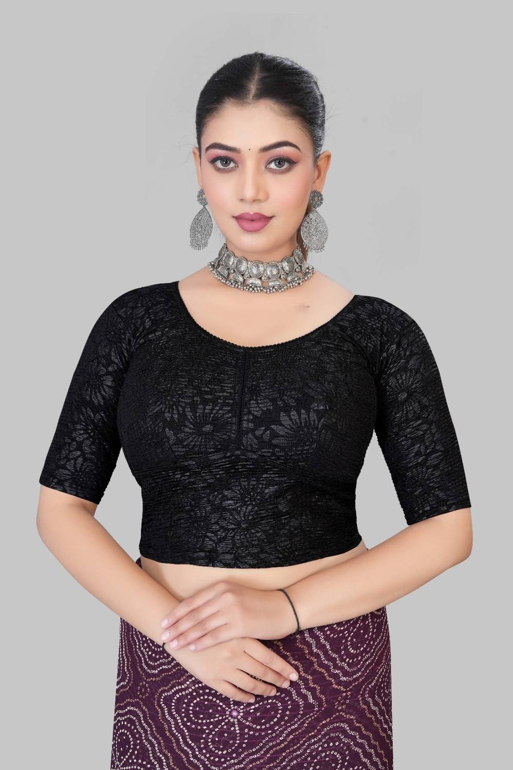 Atibha Fashion Round Neck Women Blouse