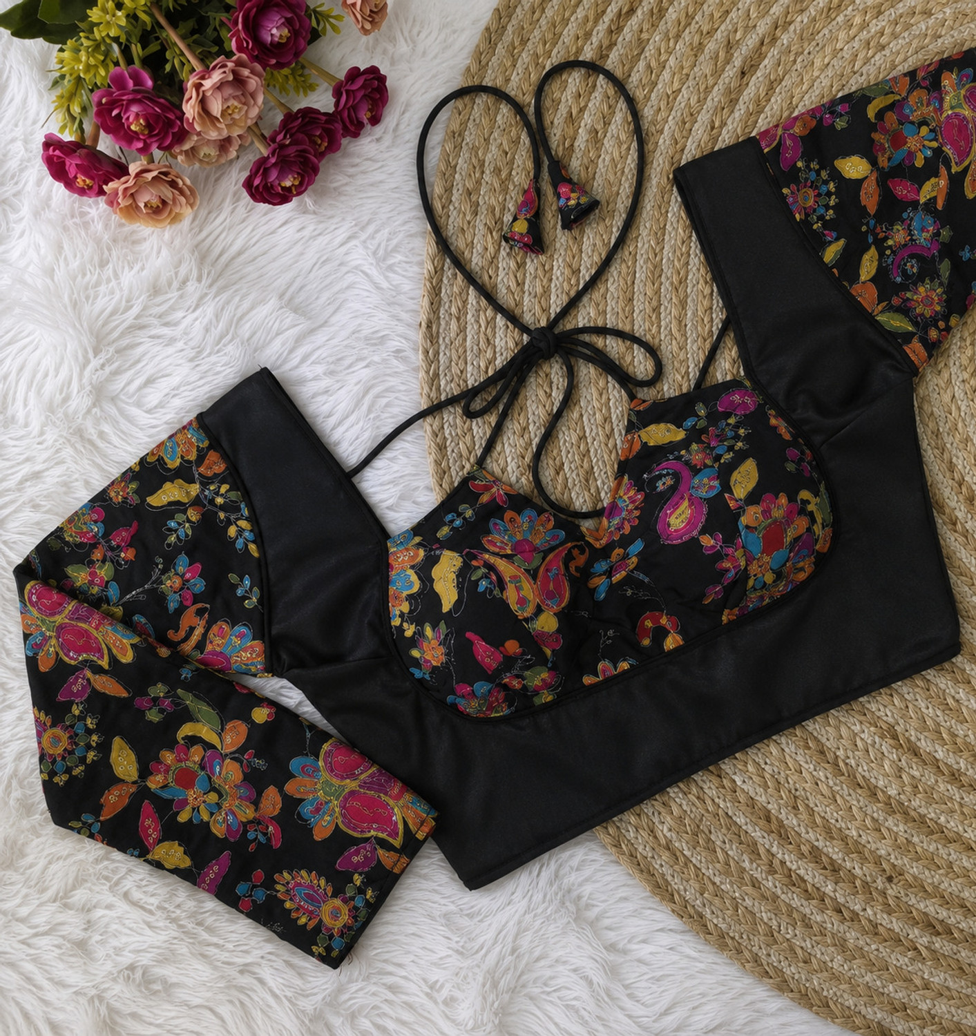 Image of DANCING THREADS THE CHOREOGRAPHY OF CLOTH Halter Neck Women Blouse