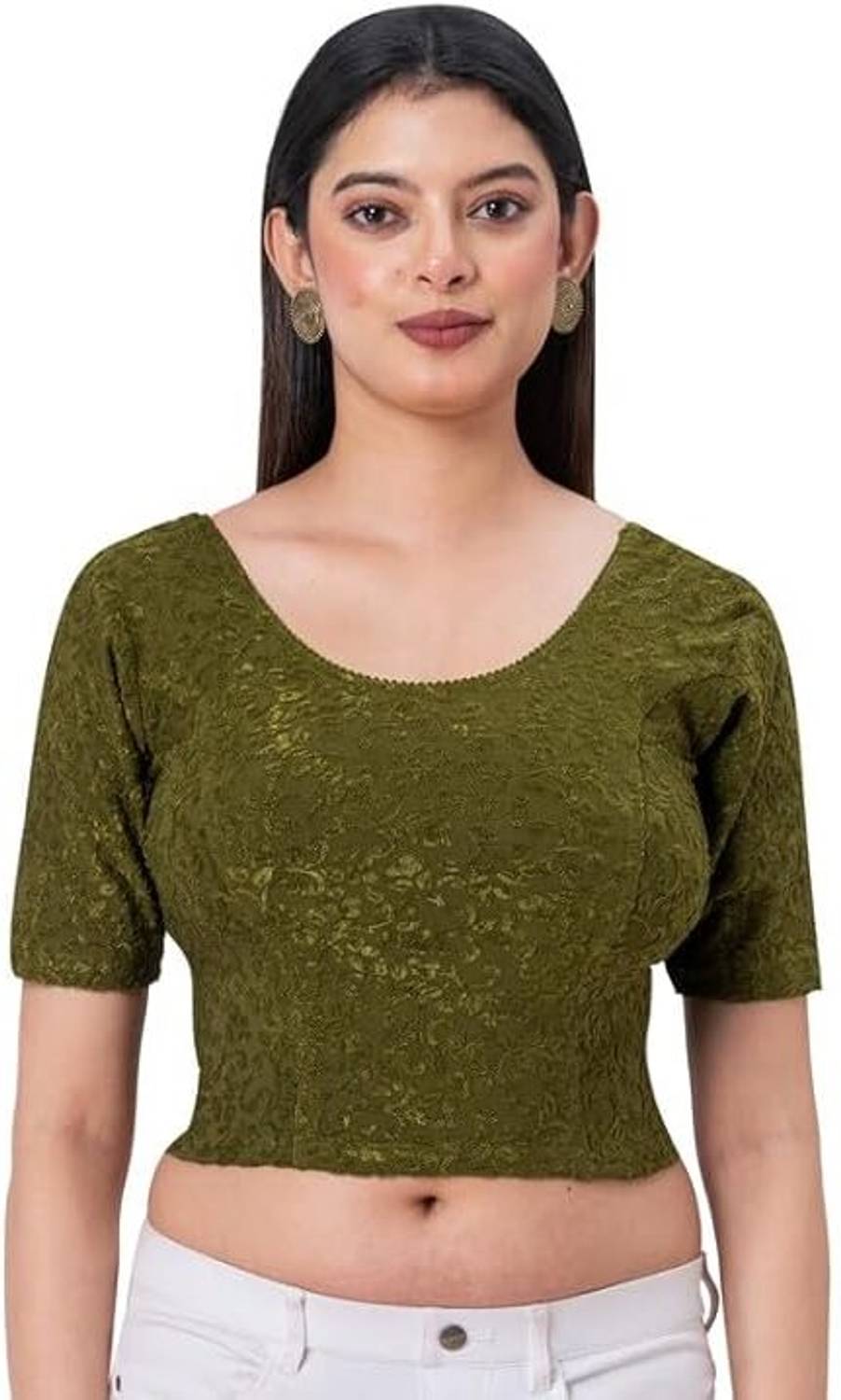 100LUCK Round Neck Women Blouse