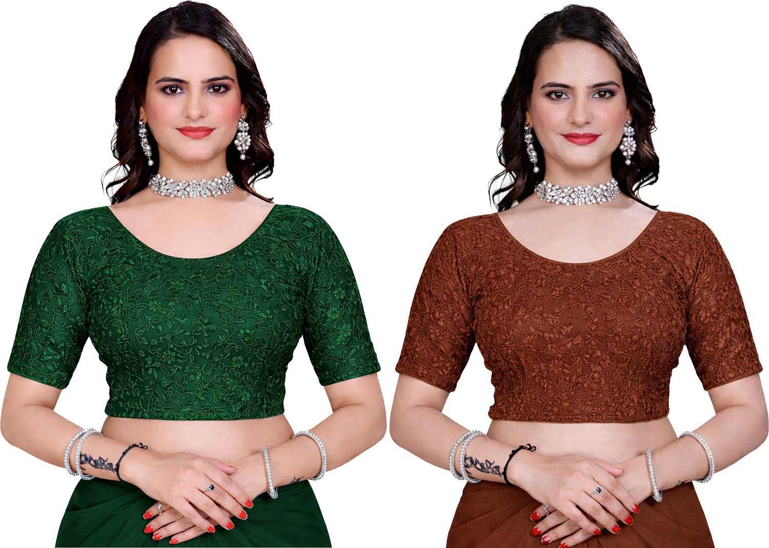 100LUCK Round Neck Women Blouse