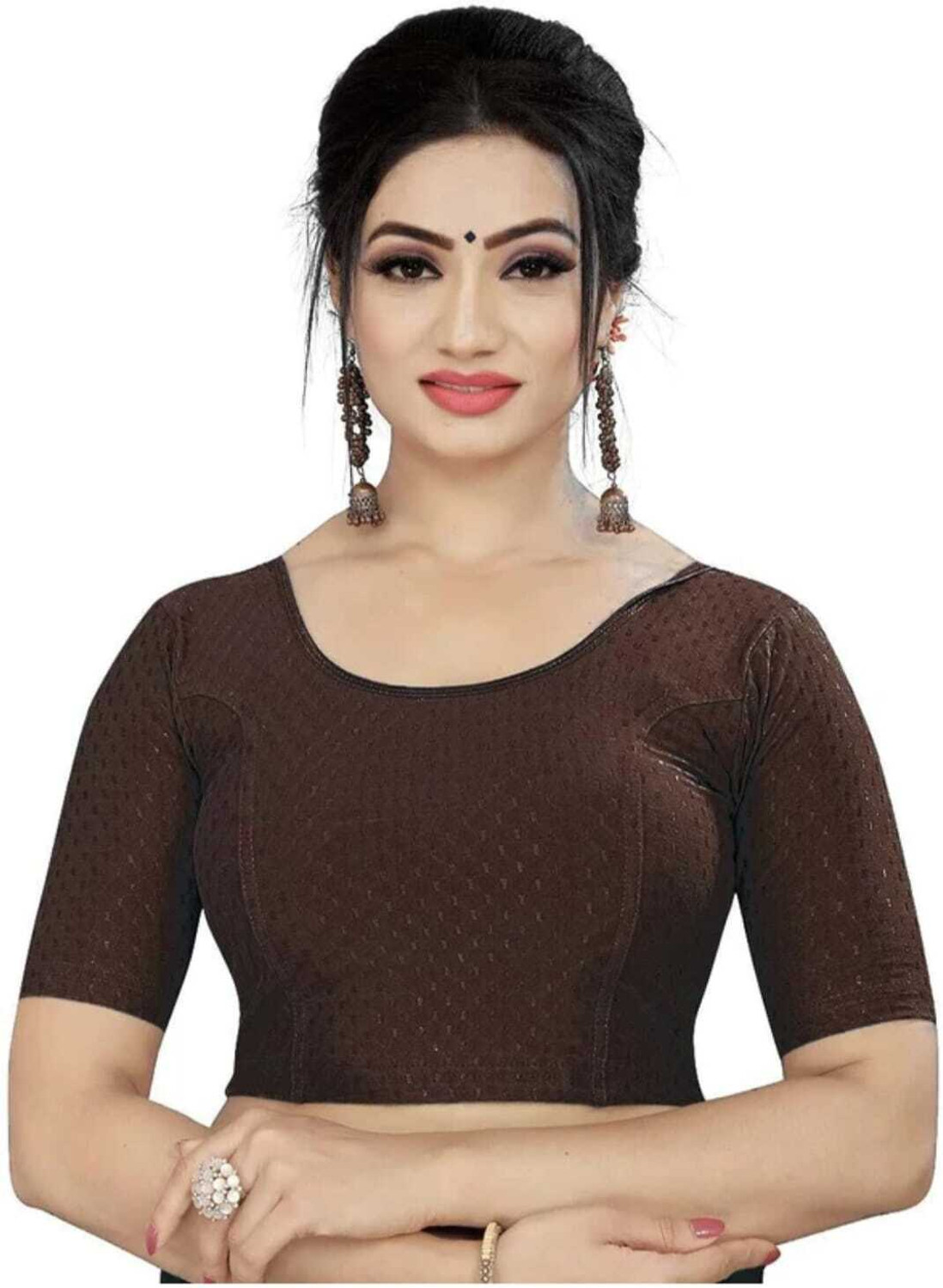 Image of PRIYANKA TEXTILES Round Neck Women Blouse