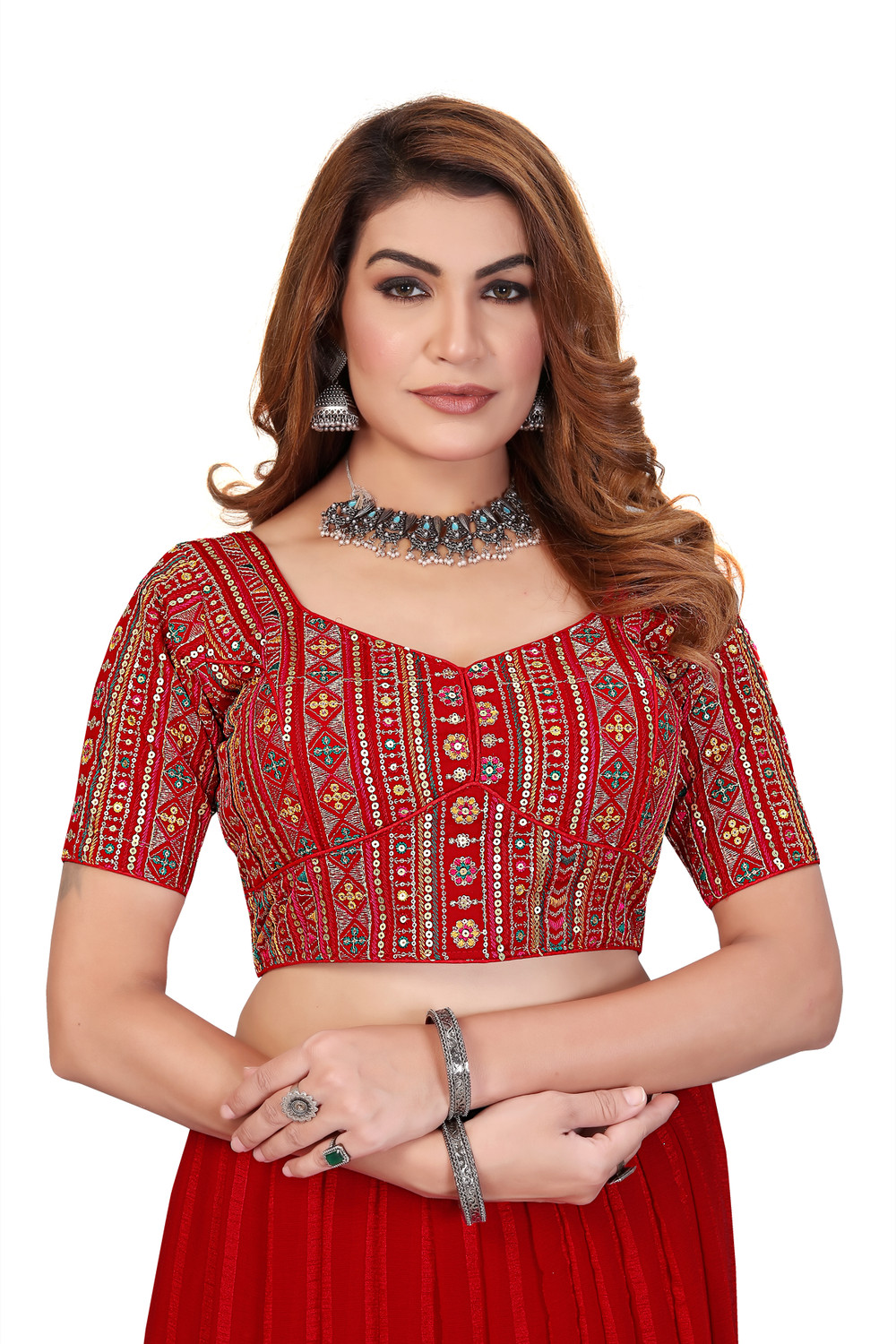 Image of Duffaars Sweetheart Neck Women Blouse