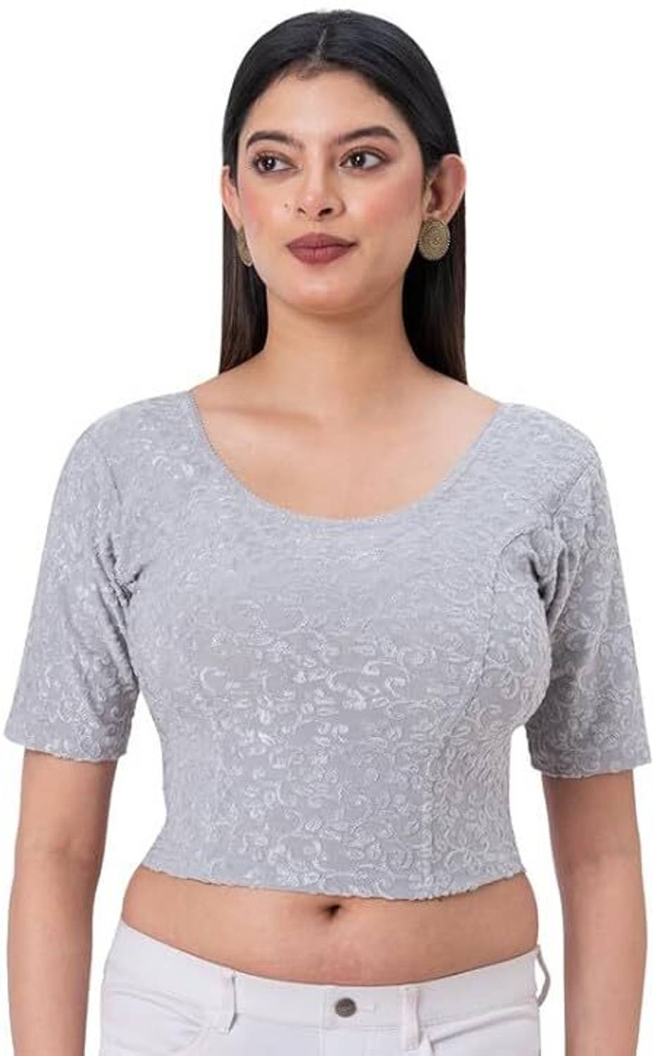 100LUCK Round Neck Women Blouse