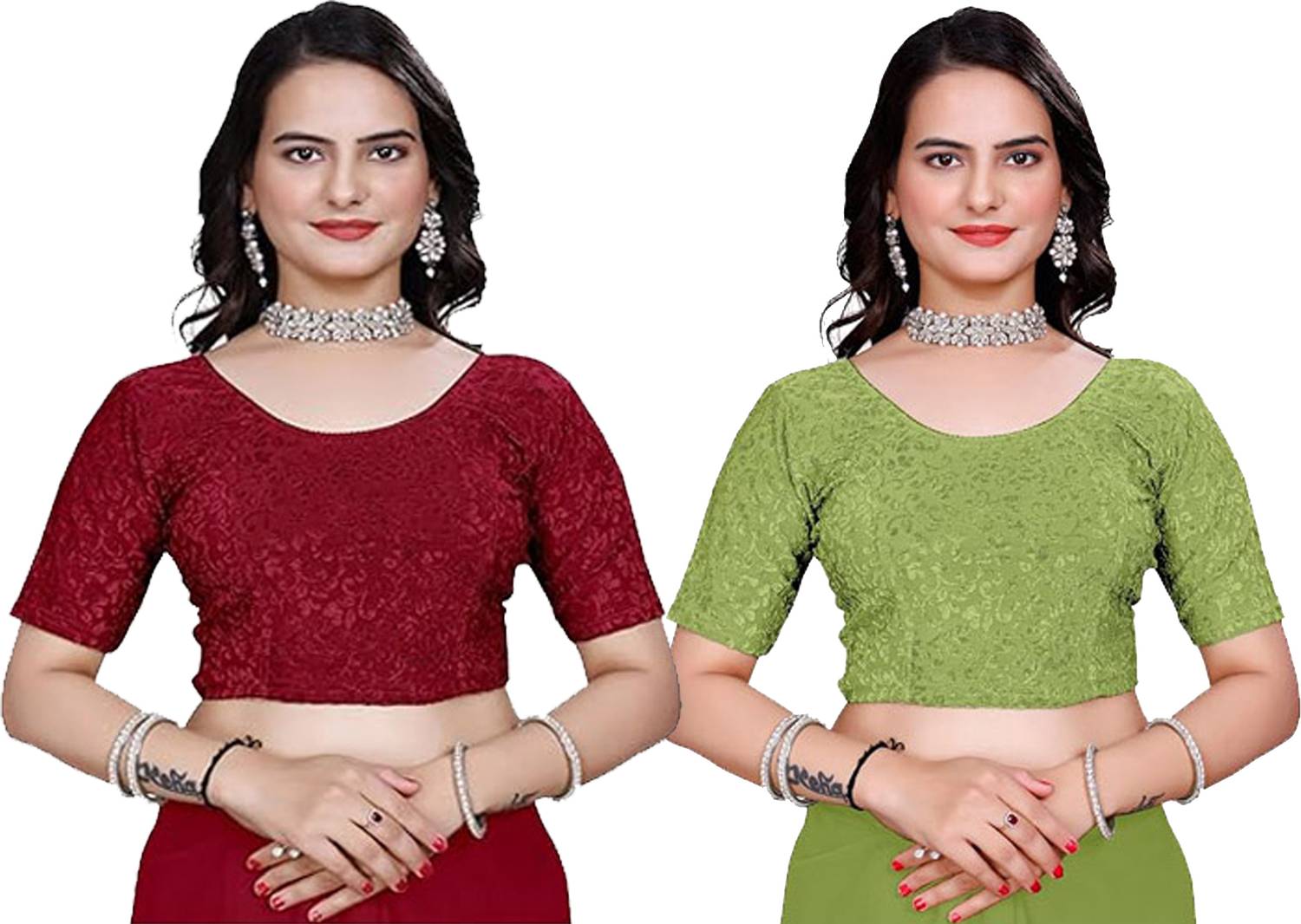 100LUCK Round Neck Women Blouse
