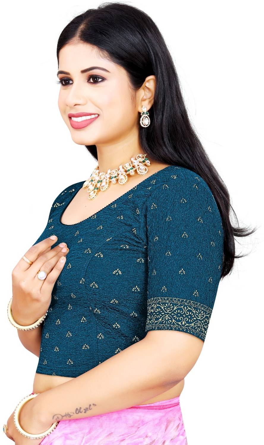 Atibha Fashion Round Neck Women Blouse