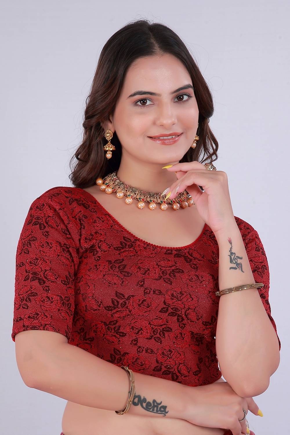 Lady Bloom Round Neck Women Blouse
