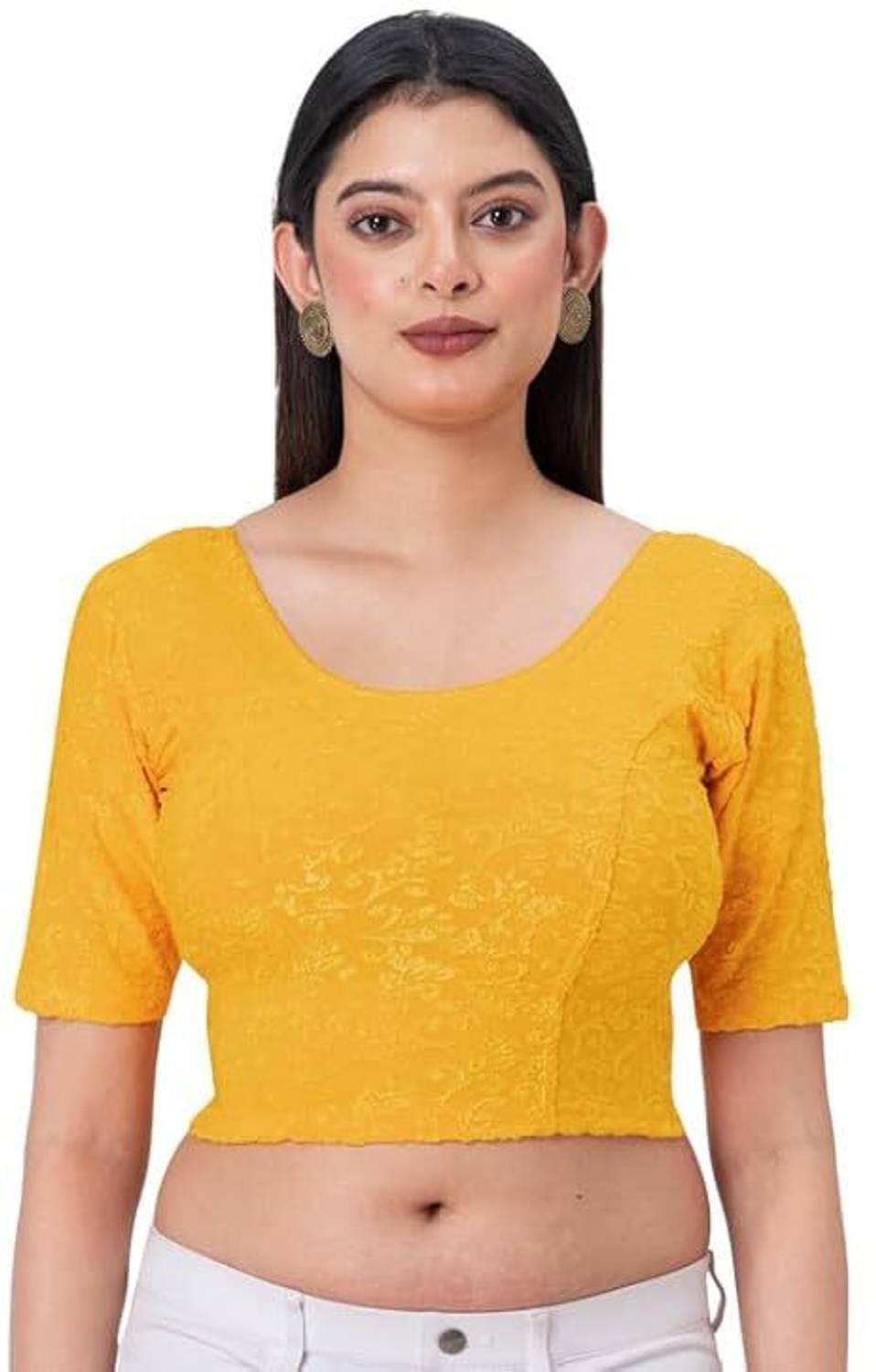100LUCK Round Neck Women Blouse