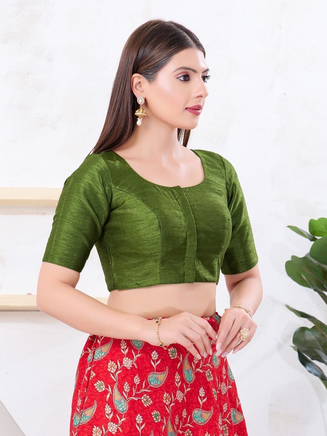 Image of Vamas-The Designer Blouses U-Neck Women Blouse