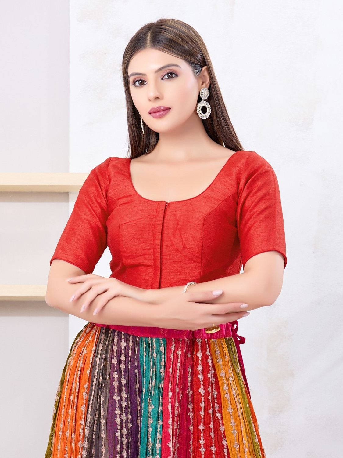 Image of Vamas-The Designer Blouses U-Neck Women Blouse