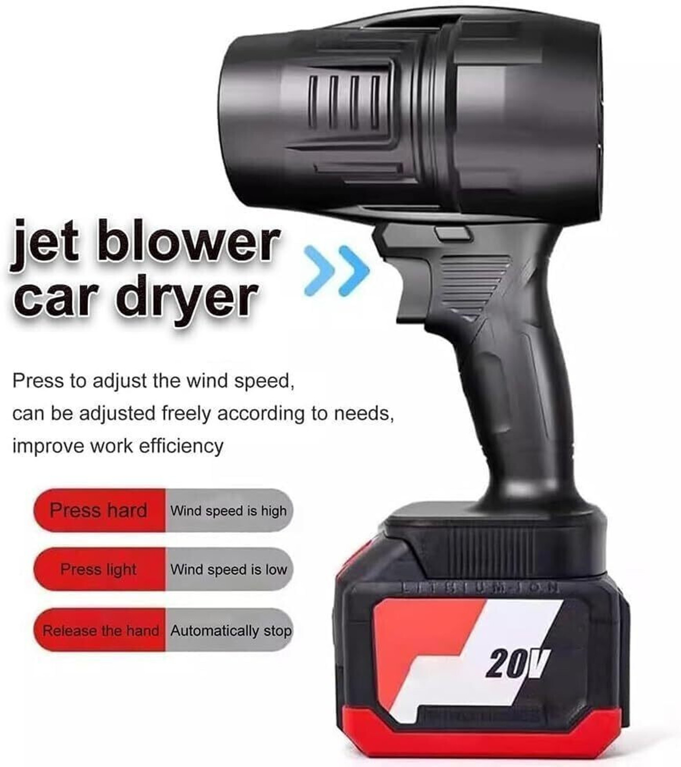 Image of Dhupgarh High Speed Air Blower Jet Aerodynamic Design with BLDC motor , Battery Operated Forward Curved Air Blower