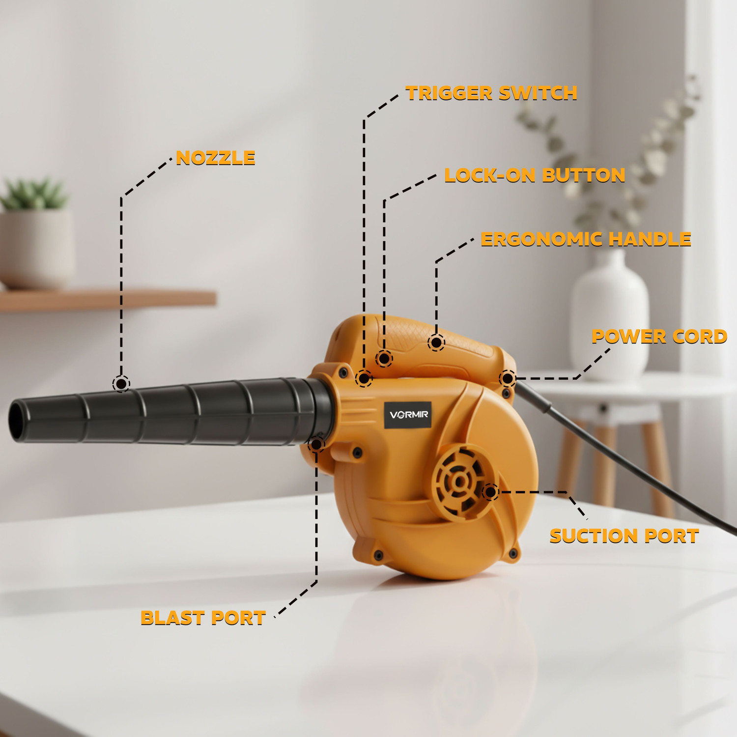 Image of iBELL VR EB60-80 800W Air Blower Machine, 16000 RPM, High Air Flow 2.5 m /min, Radial Air Blower