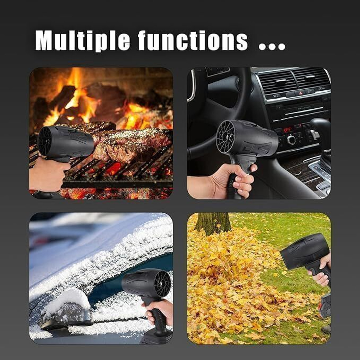 Image of Calldrishe Portable Dust Cleaner, Cordless Leaf Blower Backward Curved Air Blower Backward Curved Air Blower
