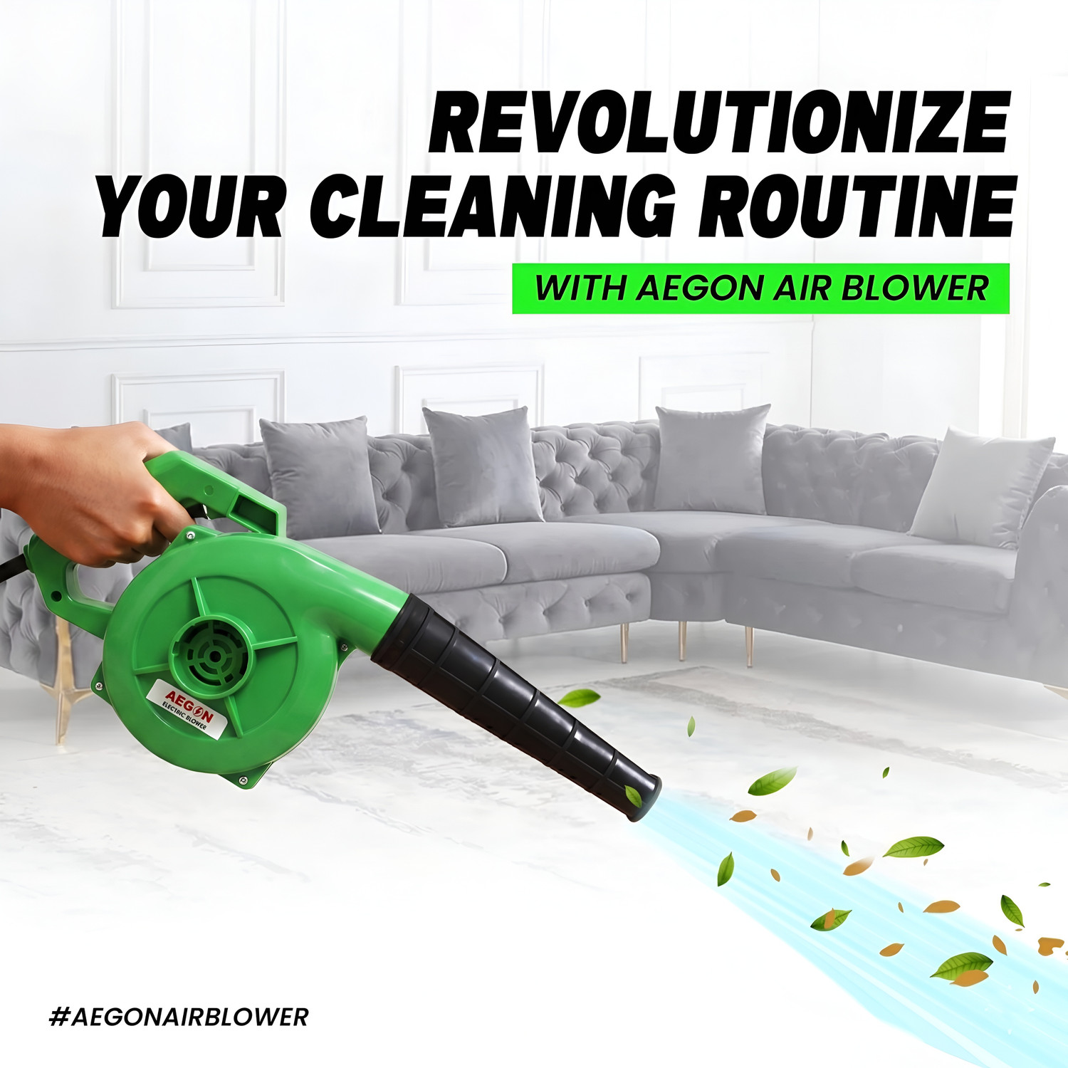 Image of AEGON AB40 550W 3.8 m3 /min 100% Copper Dust Cleaner for Home /Office /Car /PC Forward Curved Air Blower