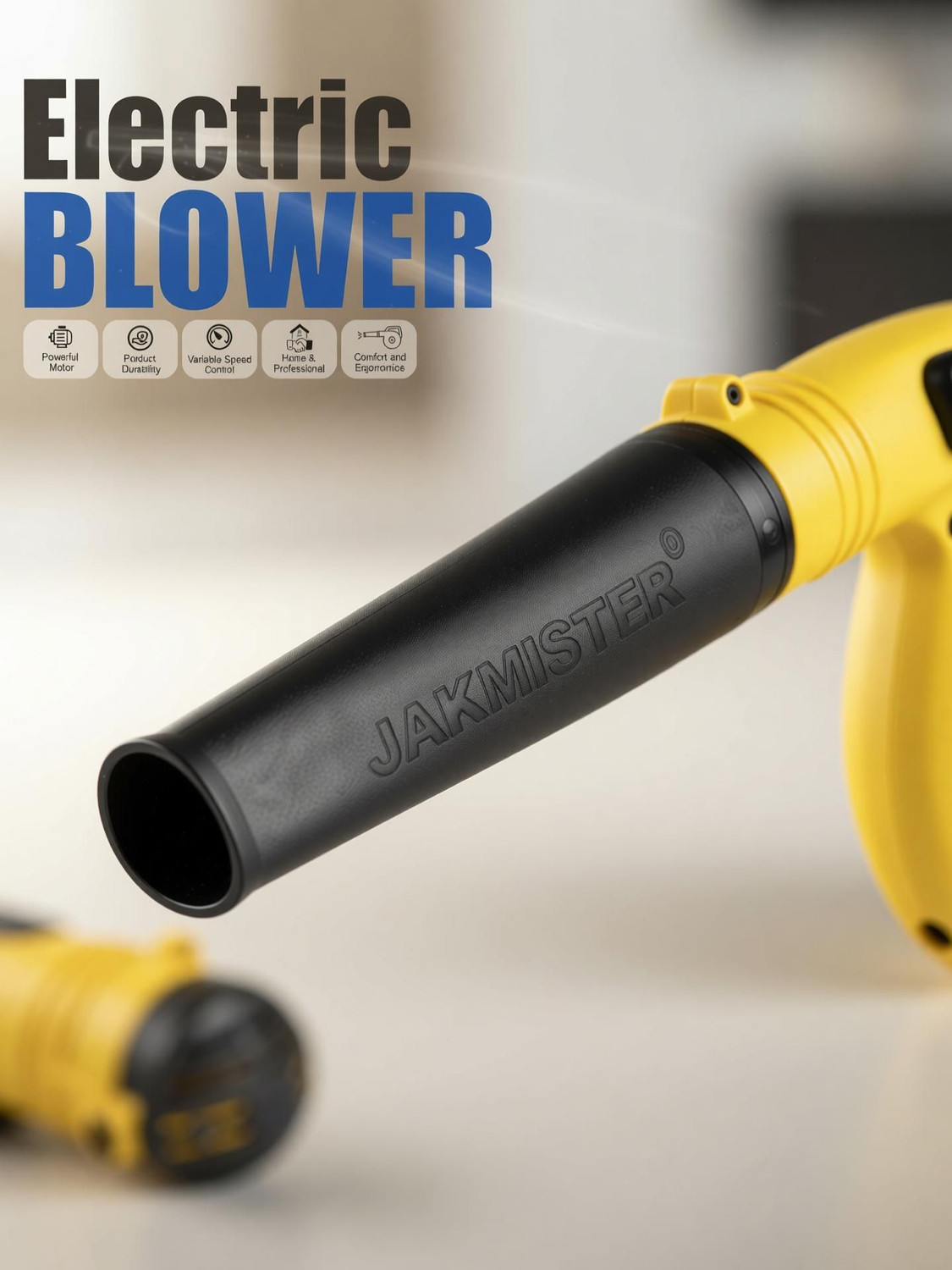 Image of Jakmister [+-]Speed Controller Yellow 1000Watts / 19000rpm /100% copper With Attachments Air Blower
