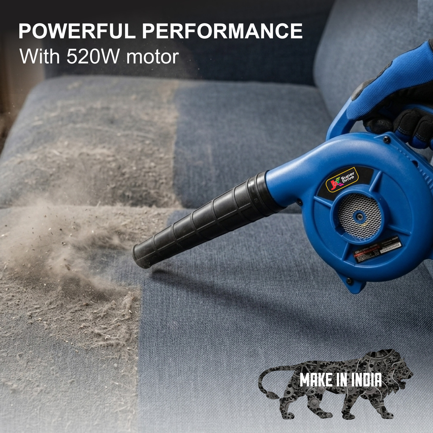 Image of JK Super Drive JK Super Drive 2-in-1 Electric Air Blower & Vacuum Cleaner (520W, 14000 RPM) Air Blower